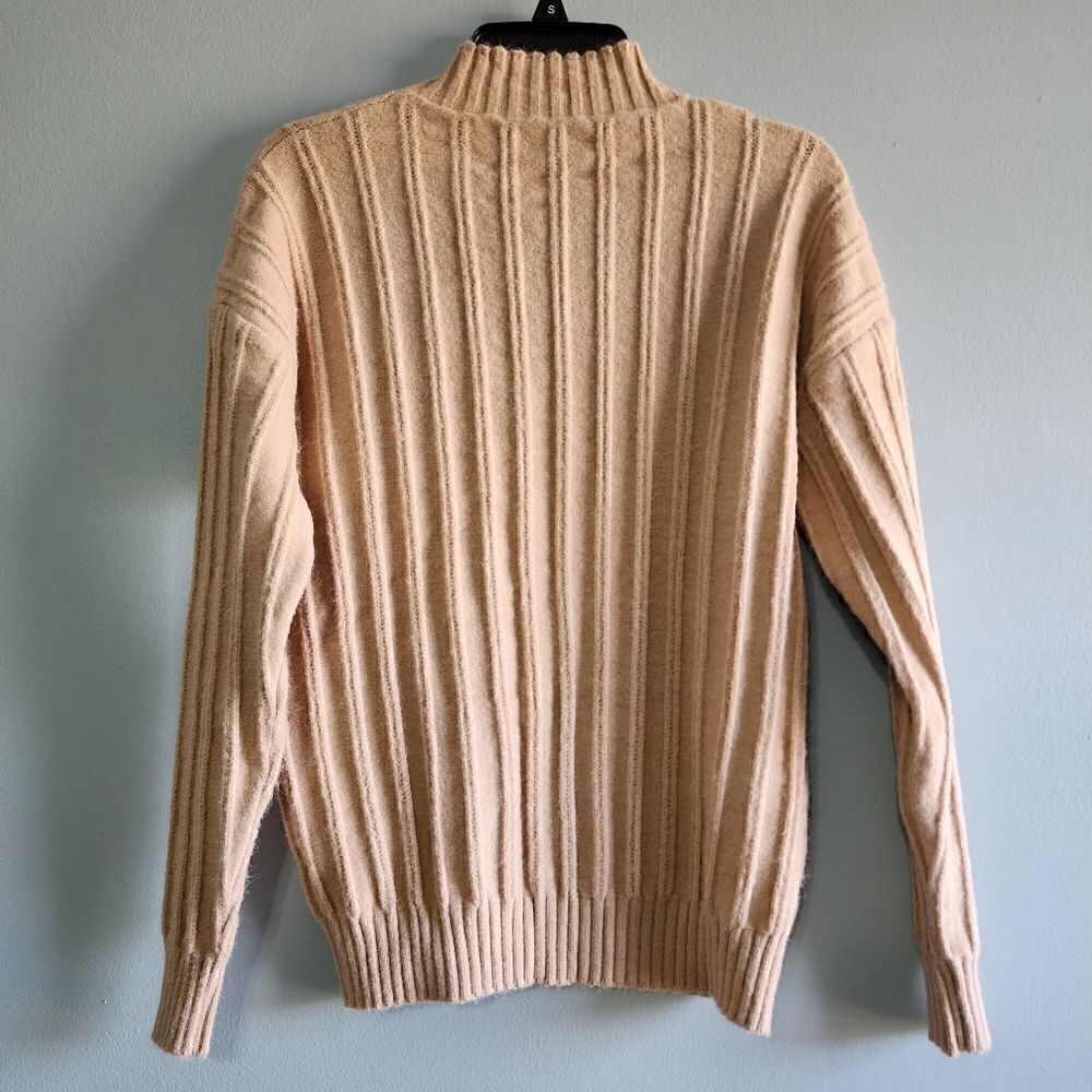 Mock Neck Drop Shoulder Sweater - Picture 4 of 9
